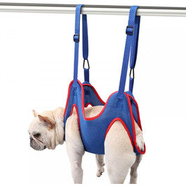 Гамак для грумінгу собак та котів DONGKER, блакитний, з 2 карабінами для маленьких тварин