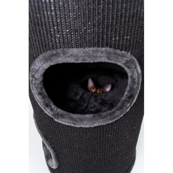 Petrebels Дряпка для котів - дряпка-домик, 110 см, чорна