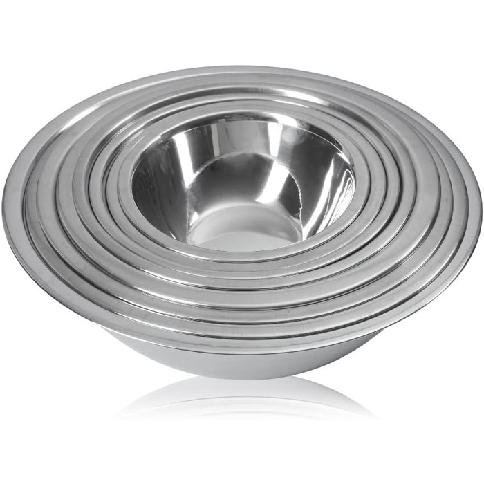 Набір кухонних мисок Pullmer (2 шт) з нержавіючої сталі, Ø 30 см. Ідеально підходять для мюслі, салатів, замішування тіста та сервірування. Їжа-безпечні, придатні для миття в посудомийній машині