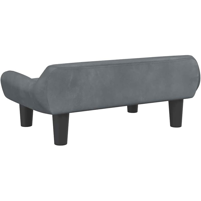 Крісло-ліжко для собак, м'яке лежання, диванчик для маленьких собак та котів, лежанка для домашніх тварин, оксамит (темно-сірий)