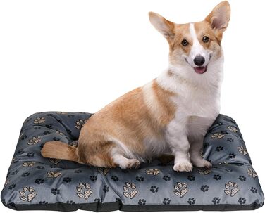 Лежанка для собак SuperKissen24: м'яка, водонепроникна, миється, розмір M, 55x40 см, чорний та сірий колір