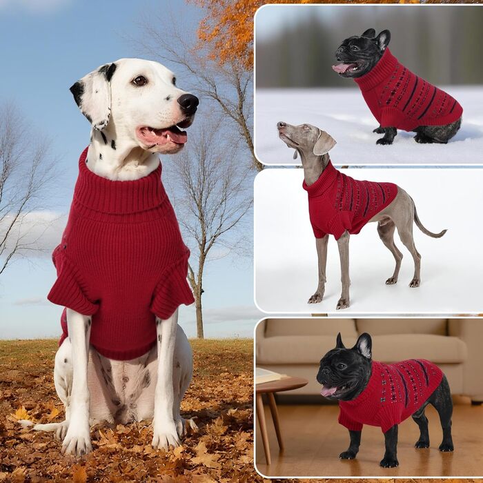 Теплий пуховик для собак великих порід від Atag, м'який зимовий пуховик для собак, дихаючий, з трикотажним коміром, одяг для собак для хлопчиків та дівчаток, морський колір, розмір X-Small, червоний