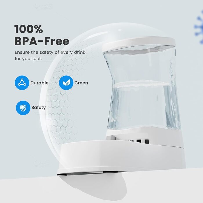 Автоматичний диспенсер для води для котів та собак Gardner 3.85L, без електроенергії, BPA Free, для середніх та великих тварин