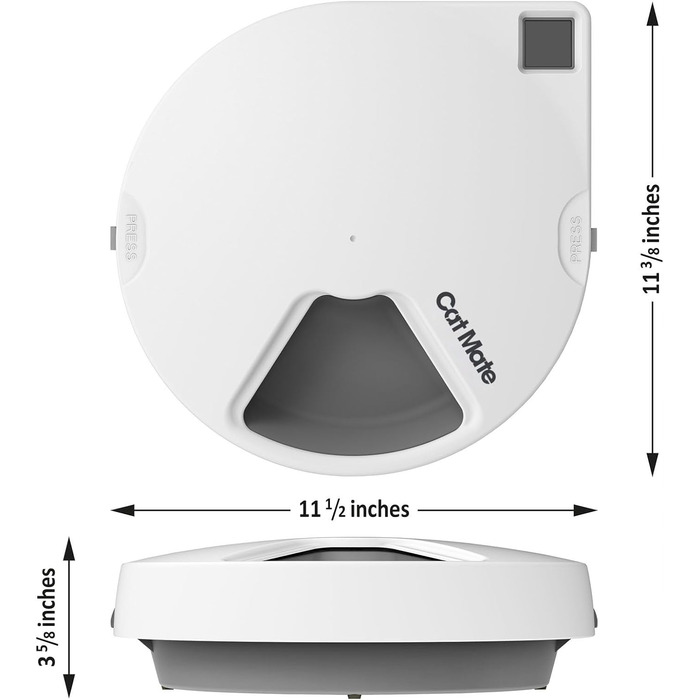 Автоматичний годувальник для тварин Yongsheng, білий, 5 порцій, 330 мл
