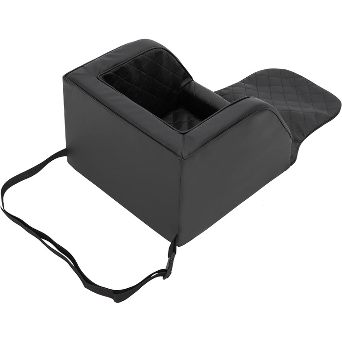 Крісло для собак, переноска для собак, лежанка для собак, переноски для тварин, заднє сидіння, ковдра для собак, корзина для собак, лежанка для котів, для маленьких собак, чорна шкіра, (46x46x31 см)