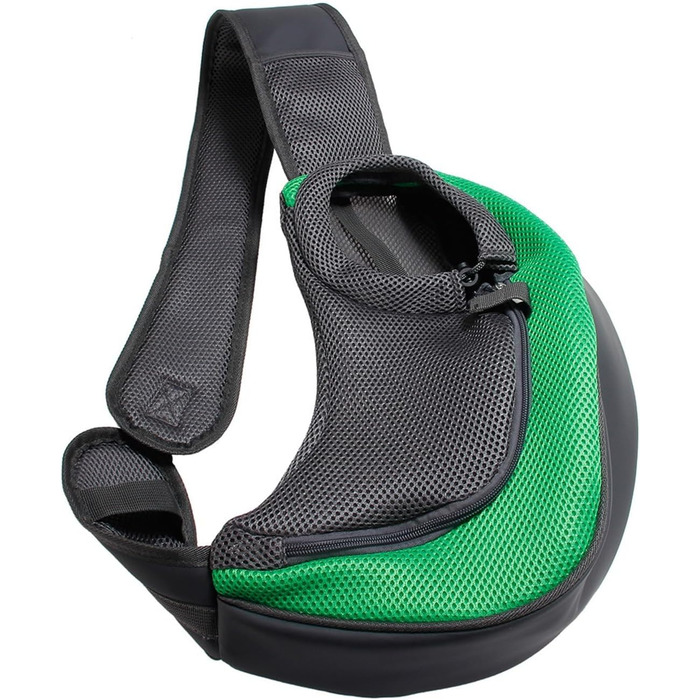 Тканинна переноска для собак та котів, маленька, зелена. Ідеально для вигулу та подорожей з маленькими тваринами.