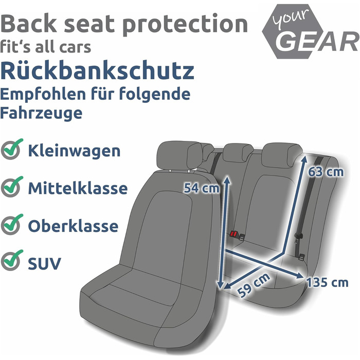 Автомобільний захист для собак GEAR Rapallo: водовідштовхувальний, універсальний, для будь-якої породи, легко миється