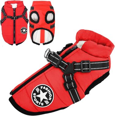 Водонепроникний собачий теплий одяг Extreme 2.0, зимова куртка для собак маленьких та середніх порід з відстібаним шлейкою та флісовою підкладкою (Оливковий, Рожевий, 3XL)