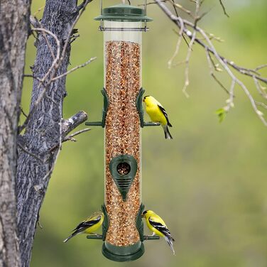 Металева годівниця для птахів з підвісним тросом, 6 відділень, Tubo