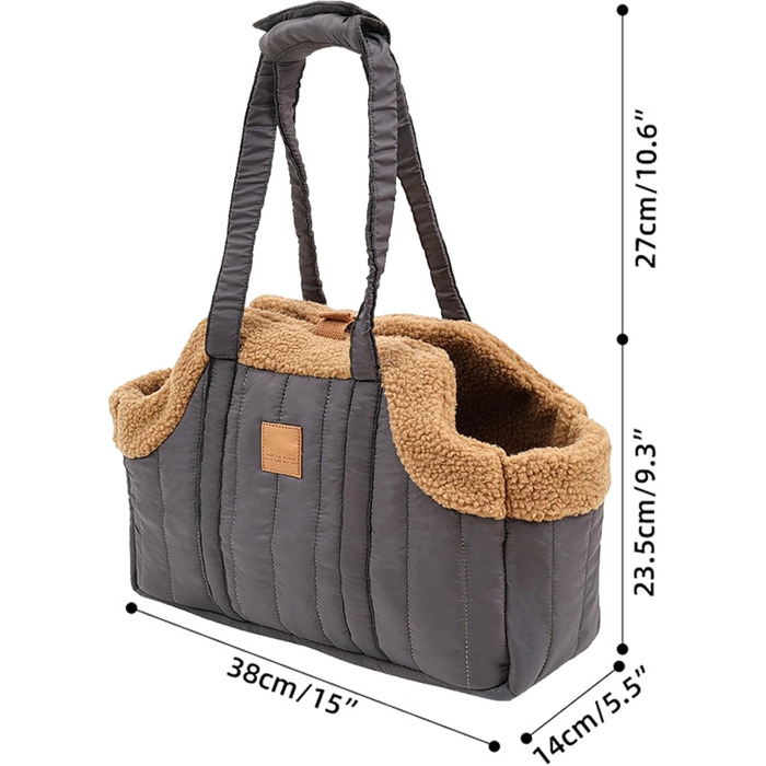 Сумка-переноска для цуценят та собак | Сумка для собак | Стильна та легка переноска для домашніх тварин для подорожей | Переноска для котів | Сумка для собак та котів з комфортним дизайном | Переноска для домашніх тварин сірого кольору