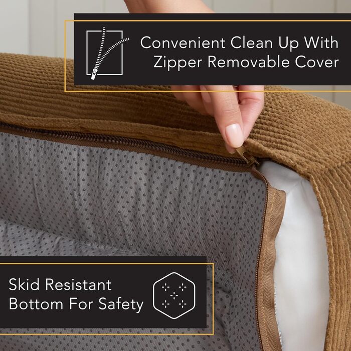 Крізьове ліжко для домашніх тварин Town & Country Luxe CuddleTown, розмір M, 68x57x17 см, кремовий колір