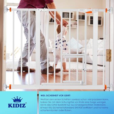 Захист для воріт KIDIZ®: сітка для дітей, тварин, без свердління, розширювана, для воріт та сходів, помаранчевий (88-101 см)