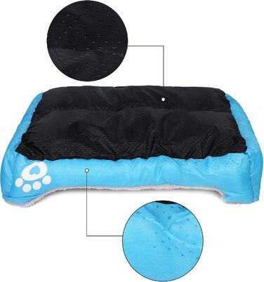 Ліжко для собак Lucky 70см - м'яке та затишне собаче ліжко для середніх собак, придатне для прання (світло-блакитний)