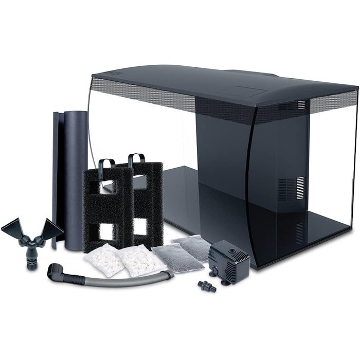 Великий нано акваріум Fluval Flex 123 л чорний