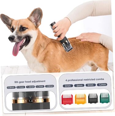 Машинка для стрижки тварин TOYANDONA: акумуляторна, тиха, з LED-підсвічуванням, комплект для грумінгу котів та собак