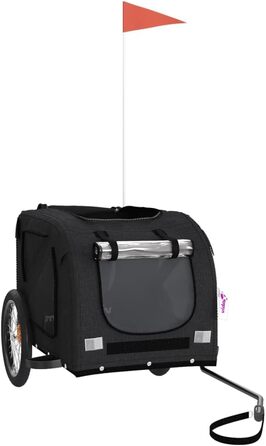 Фастнайти велосипедний причіп для собак чорного та сірого кольорів. Причіп для велосипеда, вантажний причіп, транспортний причіп. Максимальне навантаження 45 кг (чорний)