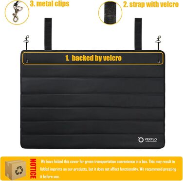 Захист для краю вантажного відсіку автомобіля, розкладний, 96 x 63 см - захист від подряпин для собак та вантажів