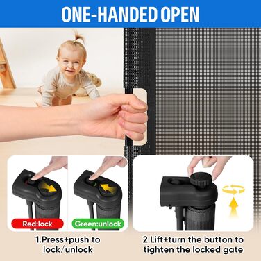 Захист для дверей MYPIN, висувний, 0-140 см - сітка для собак, дітей, для дому та вулиці, чорний