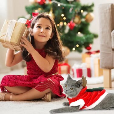 Теплий новорічний светр для собак з високим коміром, розмір L (1 шт.) | Для маленьких, середніх та великих собак | З м'якого та теплого матеріалу