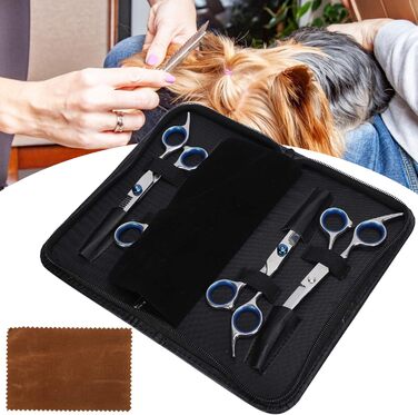 Набір для грумінгу собак: професійні ножиці, розчіска-гребінець, ножиці для тонкого хутра. З нержавіючої сталі. Підходить для собак, котів та інших тварин