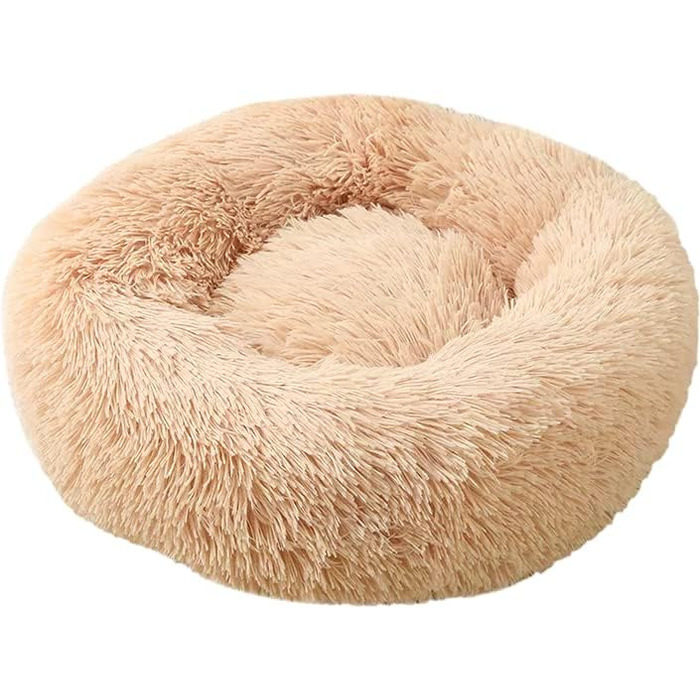 Крісло-лежанка для собак та котів Astorpet Donut Cush, велике, середнє, маленьке, зручне, миється (Світло-коричневий, M)