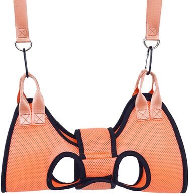 Гамак для собак та котів Nybhyjka для підстригання кігтів, зручна шлейка для грумінгу, помаранчевий, великий розмір