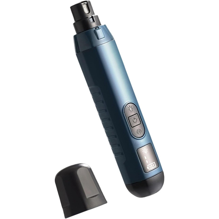 Електричний точильний верстат для нігтів домашніх тварин з подвійним світлом та LCD-дисплеєм, для точного підрізання нігтів, блакитний