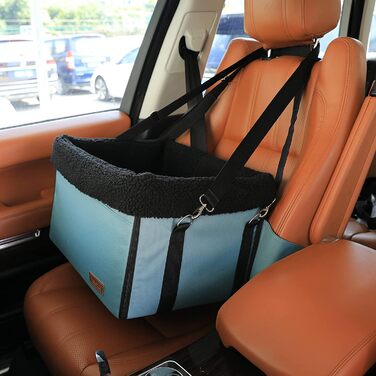 Автомобільний лежак для собак - міцний, знімний флісовий вкладиш, для маленьких та середніх собак, синій