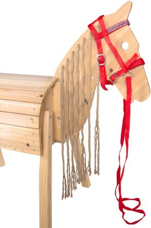 PFIFF Trenzaum 'Lotty' для іграшкових та дерев'яних коней, іграшкова вуздечка, розмір універсальний (червоний)