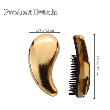 Маленька щітка для собак у формі коми, підходить для Йоркширського тер'єра, Ши-тцу, Мальтізе, Мальтіпу, Померанського спанієля - М'які щетинки для легкого видалення шерсті, аксесуари для цуценят (Рожеве золото)