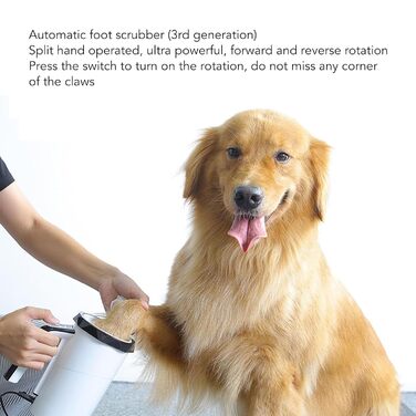 Автоматичний мийка лап для собак, бездротова, чорно-біла