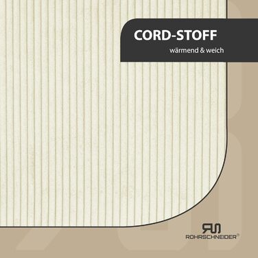 Лежанка для собак Rohrschneider, миюча, для маленьких та середніх собак, з подушкою Cord, 70x50 см, включає пакети для прогулянок (ваніль, широка тканина Cord)