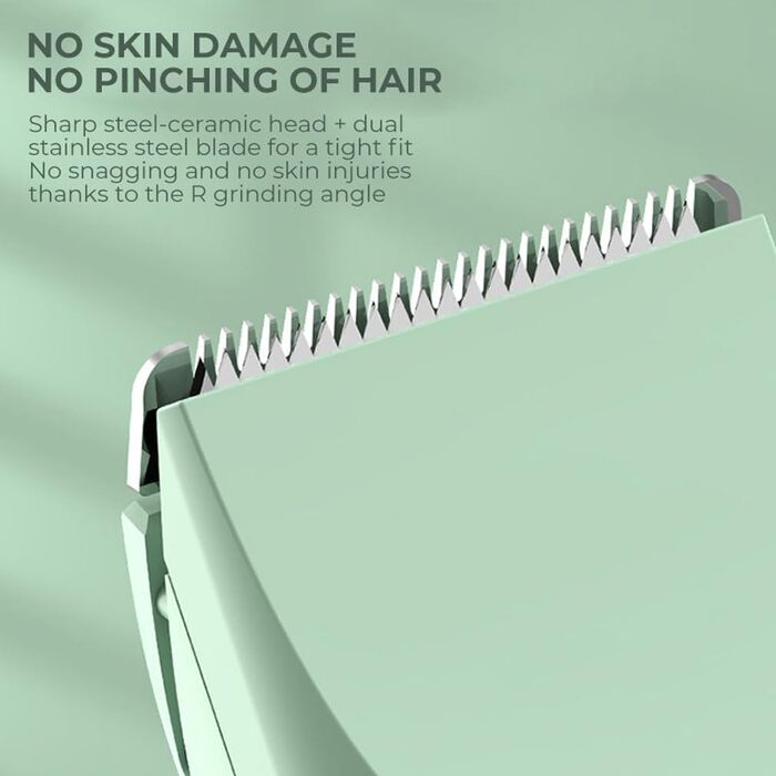 Електричний набір для грумінгу домашніх тварин Tickle Paw 4 в 1: тример, машинка для стрижки, пилка для нігтів. Підходить для котів та собак. Тиха машинка, професійний триммер, акумуляторний. Колір: зелений