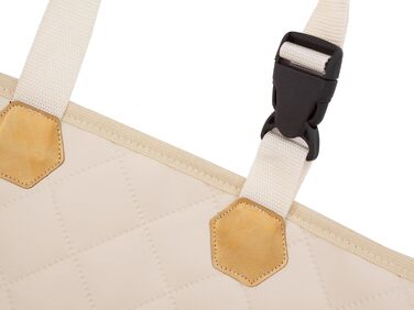 Автоматик для собак та котів: подушка-підстилка на заднє сидіння авто, 42x55 см, бежевий екошкіра