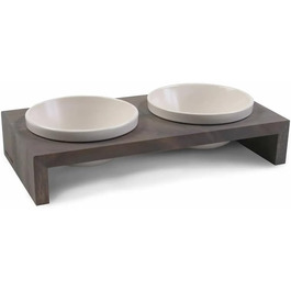 Двомісний набір для годування тварин Gohan від Wolters, сірий, 1.0 л