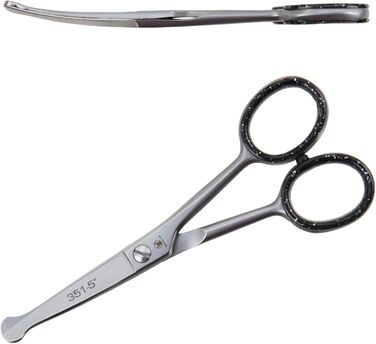 Професійна ножиці для грумінгу собак Weltmeister Solingen: вигнуті, з мікро-зубчиками, 5 дюймів (11,8 см), преміум-якість, Made in Germany