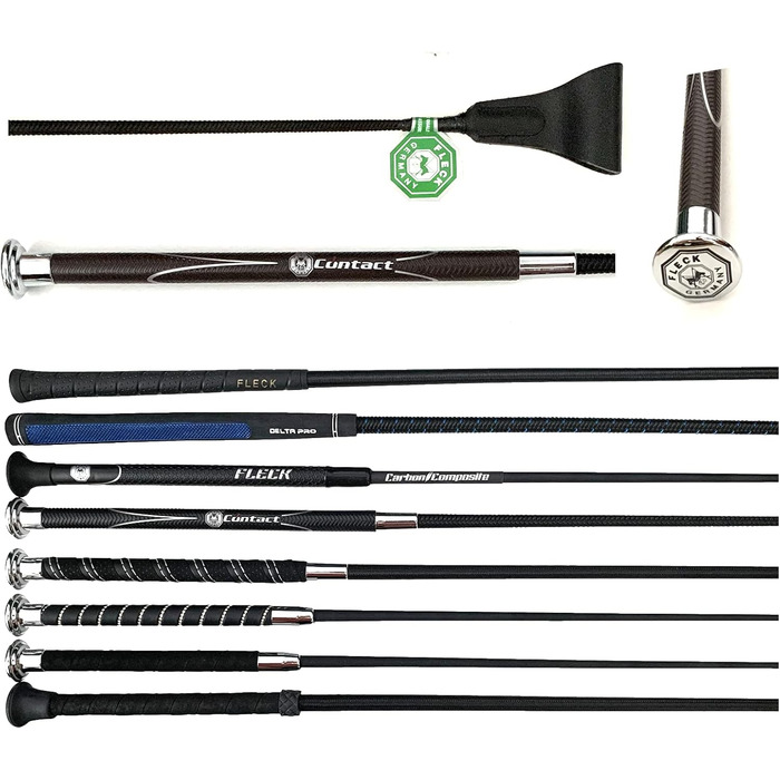 Плетена батогом для верхової їзди JA Horse Fleck (60 см, CONTACT, срібно-коричневий)