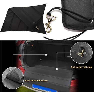 Захист для багажника автомобіля для собак, килимок для багажника, водовідштовхуючий, стійкий до подряпин та розривів, 80x64 см (Сірий)