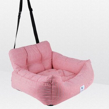 Підвищення для собак Aidou, автокрісло для собак, котів та домашніх тварин, автоліжко для собак, подвійне використання в авто та вдома (червоні смужки)