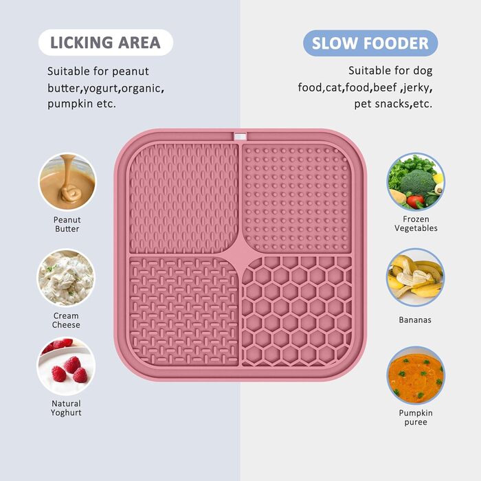 Килимок для собак ChefAide: повільна годівля, проти нудьги та тривоги, 21.6 x 21.6 см