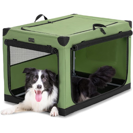 Переносна будка для собак Petsfit, велика, зелена, 90x60x59 см