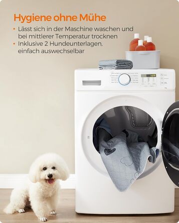 Підстилка для собак Feandrea, 2 шт., XXXL (183x183 см), сіра, витривала, з високою поглинаючою здатністю, нековзна, для дому