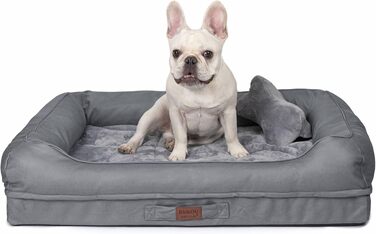 Райкоу - лежанка для собак з знімним подушкою, м'яка та миється. Лежанка, подушка для собак, собаче ліжко, килимок - високоякісне місце для сну для вашого вірного друга. (Темно-сірий, 80 * 60 * 7 см)