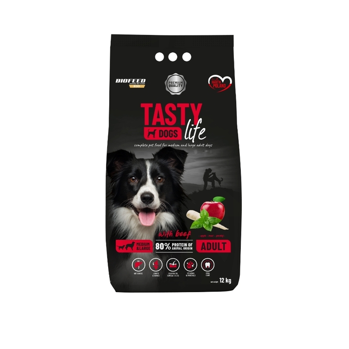 Сухий корм для собак BIOFEED Tasty Dogs Life Karma з яловичиною, 12 кг