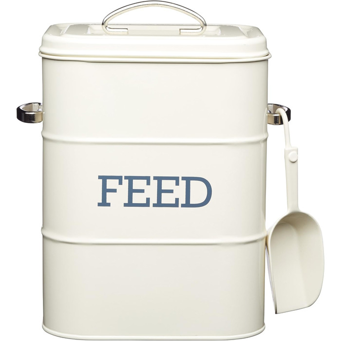 Контейнер для корму KitchenCraft Living Nostalgia з ложкою, 3 кг, 19 x 16 x 27 см