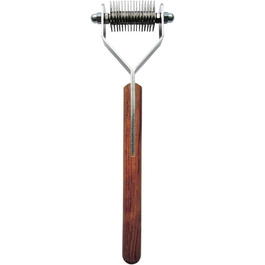 Інструмент для видалення підшерстка Mars Coat King Original для собак та котів, 16 лез, нержавіюча сталь з дерев'яною ручкою, Німеччина