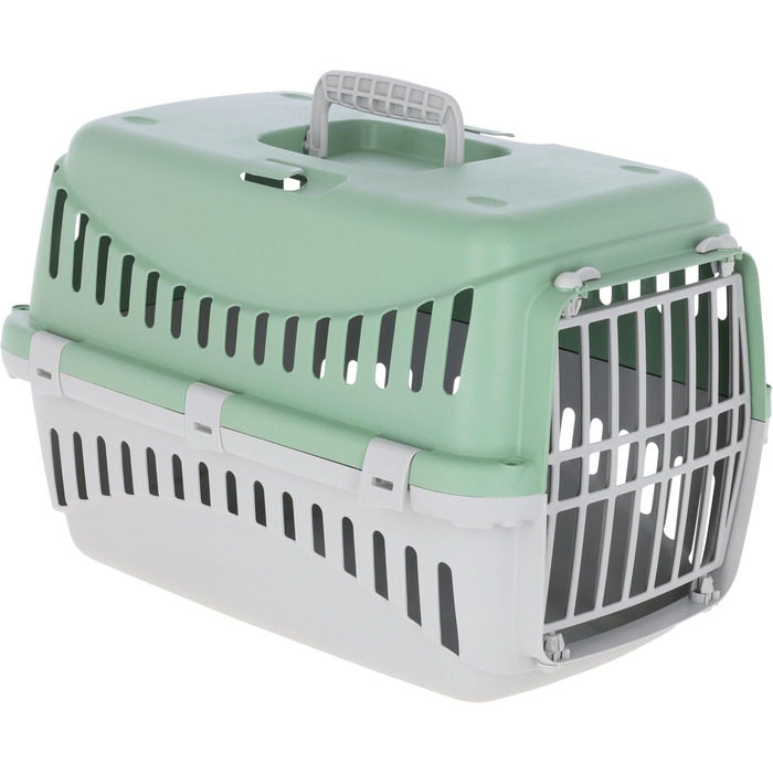 Kerbl Pet Transportbox Expedion: переносна переноска для собак та котів, 45x30x30 см, пластик, Mint/hellgrau