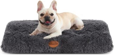 Крісло-ліжко для собак середніх порід Nobleza, м'яке, з довгим плюшем, з неслизьким дном, 80x50 см