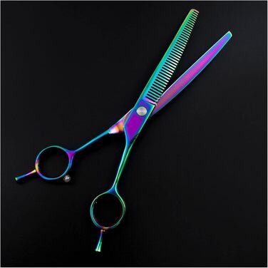 Ножиці для грумінгу домашніх тварин RWRAPS 7 дюймів, модель 'Райдужний рибка', для собак та котів, професійні