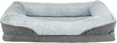 Ортопедичне ліжко для собак TRIXIE Vital Lino, сірий колір, 110 x 75 см. З Memory Foam, для літніх собак, суглобова підтримка. Артикул: 374052